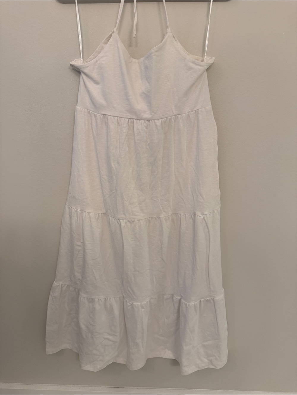 Old Navy White Tiered Midi Sundress